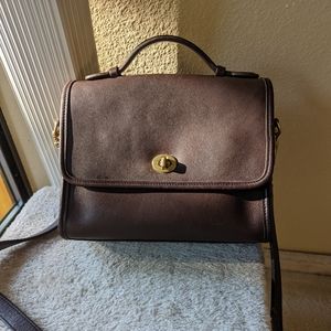 Vintage Coach Court bag in mahogany
